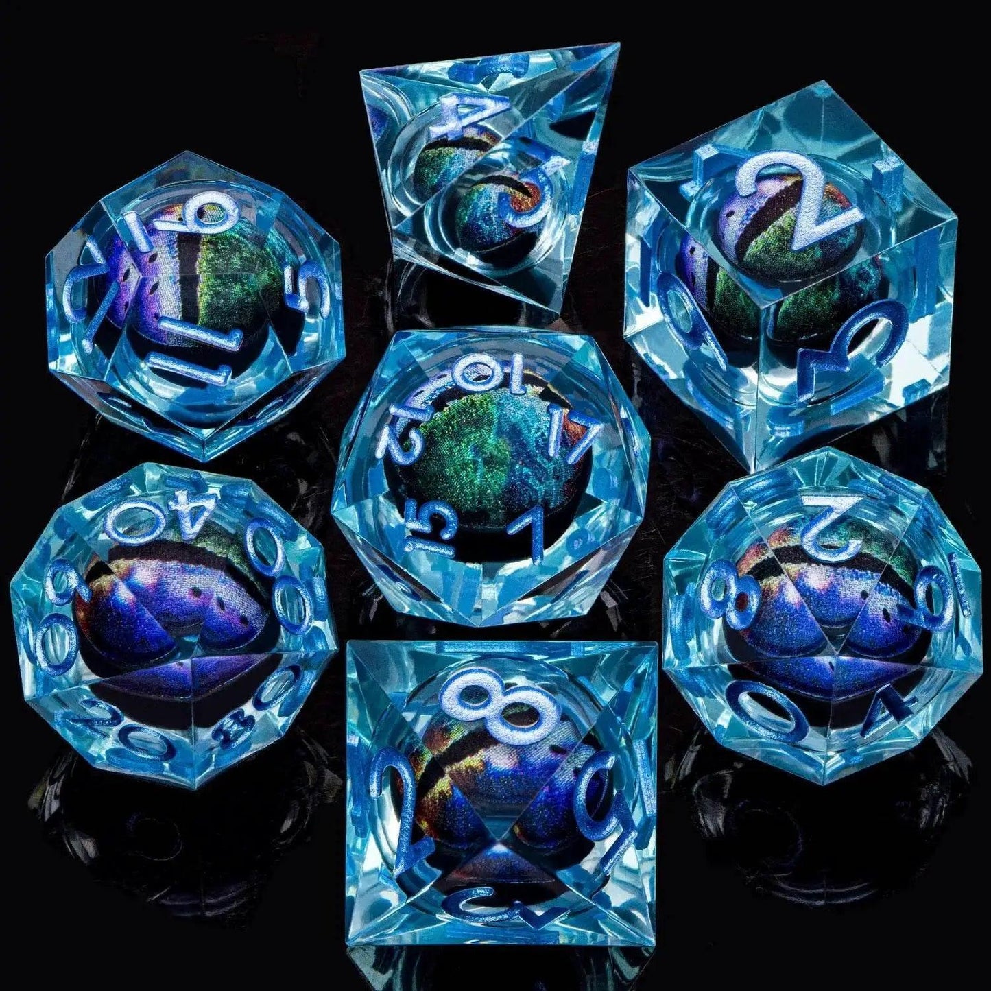  Handmade Resin D20 Dice Set with Red Rings for D&D -  ToylandEU™