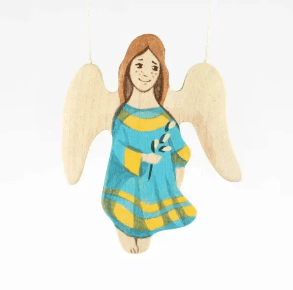 Handmade Solid Wood Angel Figurine For Play And Decor - ToylandEU