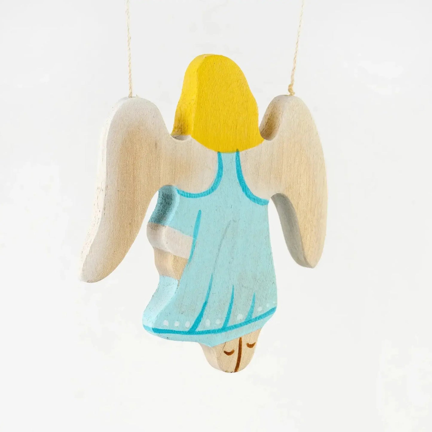 Handmade Solid Wood Angel Figurine For Play And Decor - ToylandEU