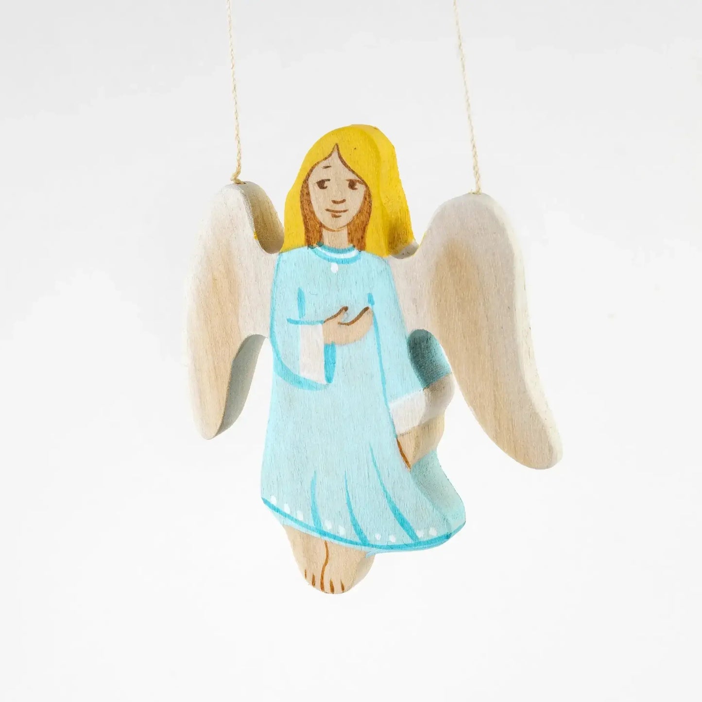 Handmade Solid Wood Angel Figurine For Play And Decor - ToylandEU