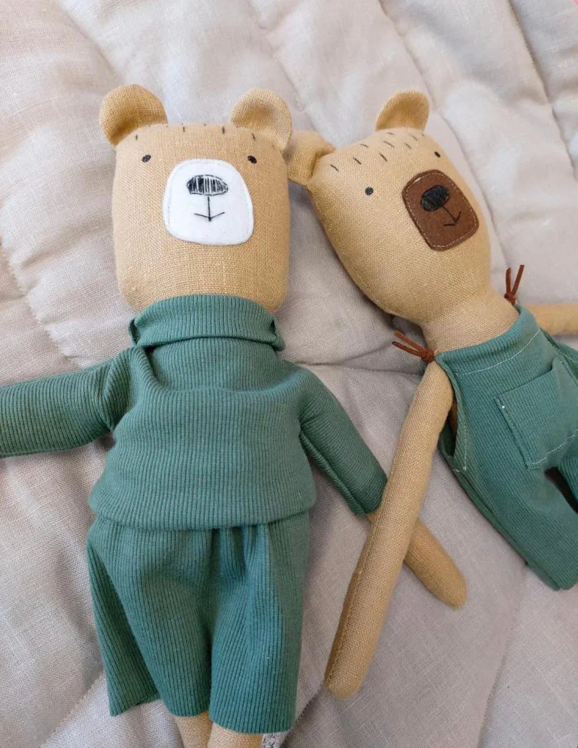 Handmade Stuffed Bear Toy Soft And Safe Natural Materials - ToylandEU
