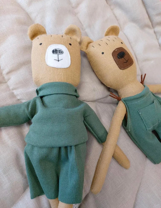 Handmade Stuffed Bear Toy Soft And Safe Natural Materials - ToylandEU
