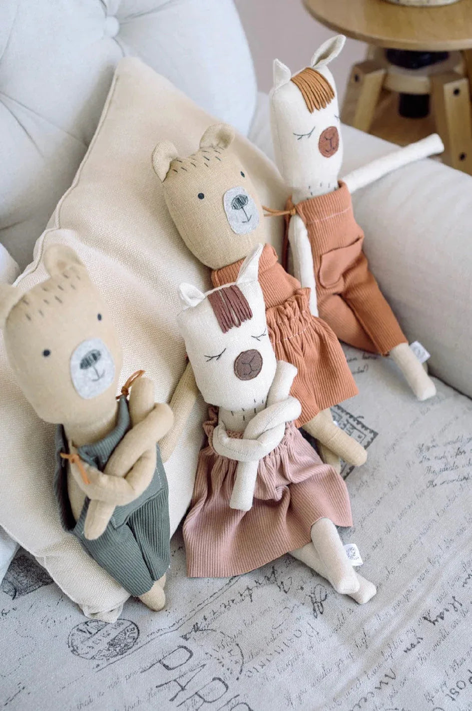 Handmade Stuffed Bear Toy Soft And Safe Natural Materials - ToylandEU