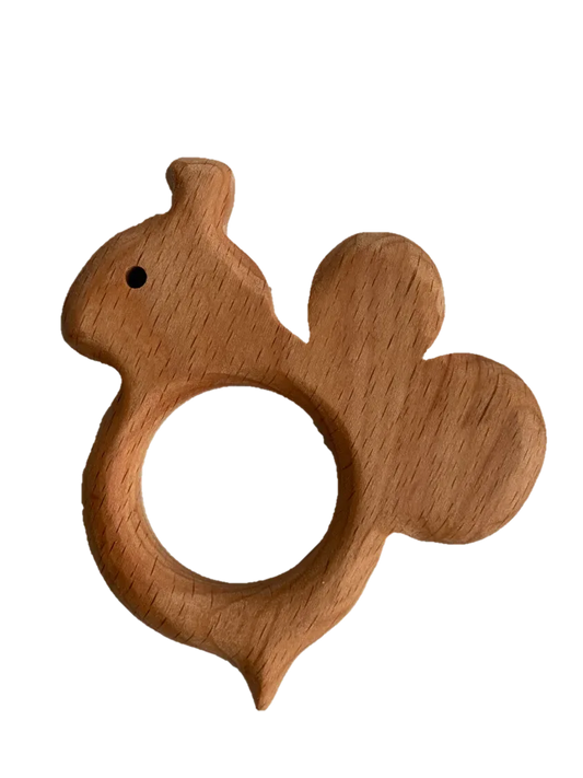 Handmade Untreated Wood Teether For Soothing Babies - ToylandEU