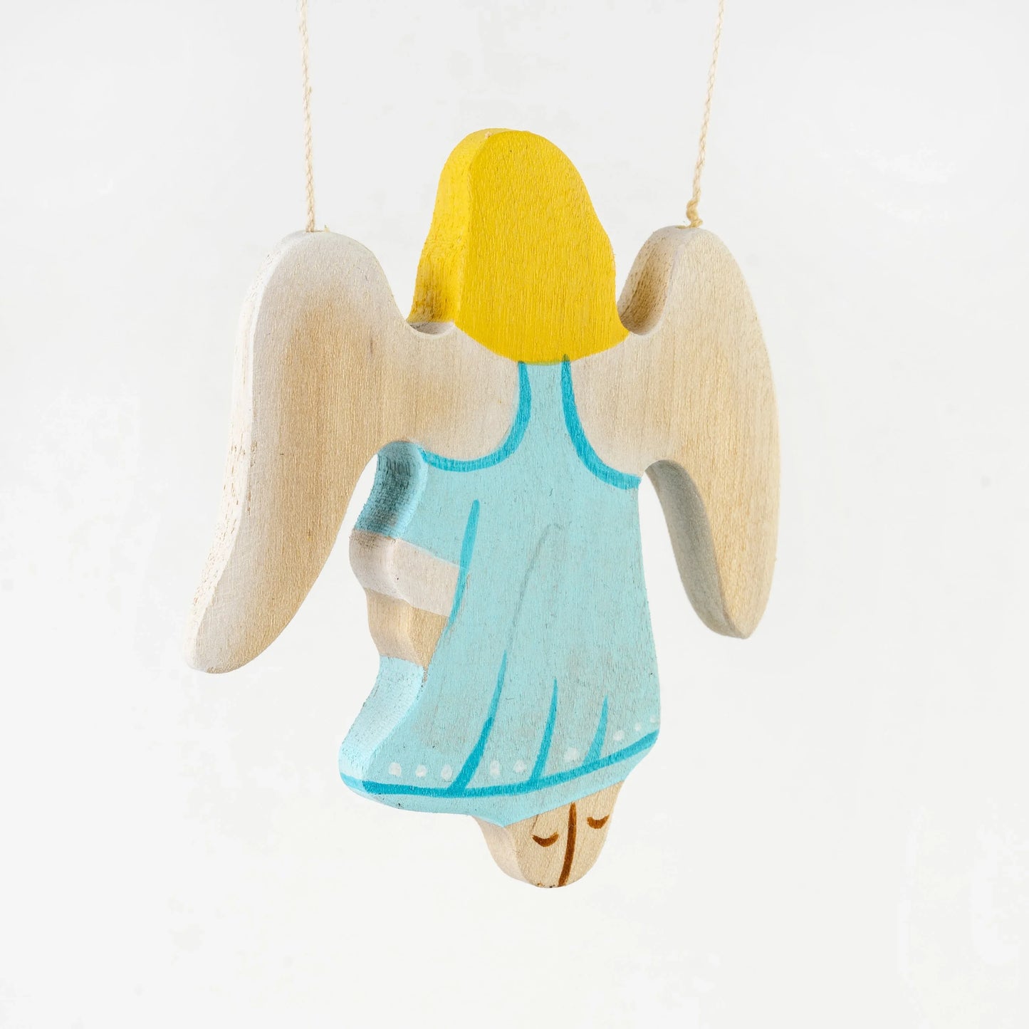 Handmade Wooden Angel Figurine Ornament For Decor - ToylandEU