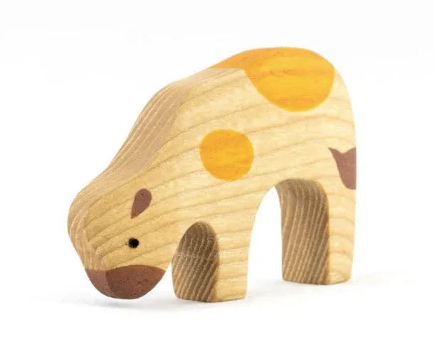Handmade Wooden Baby Cow Toy for Imaginative Playtime - ToylandEU