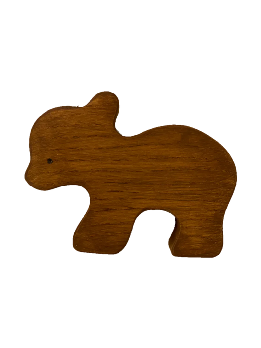 Handmade Wooden Bear Figurine For Creative Play And Educational Fun - ToylandEU