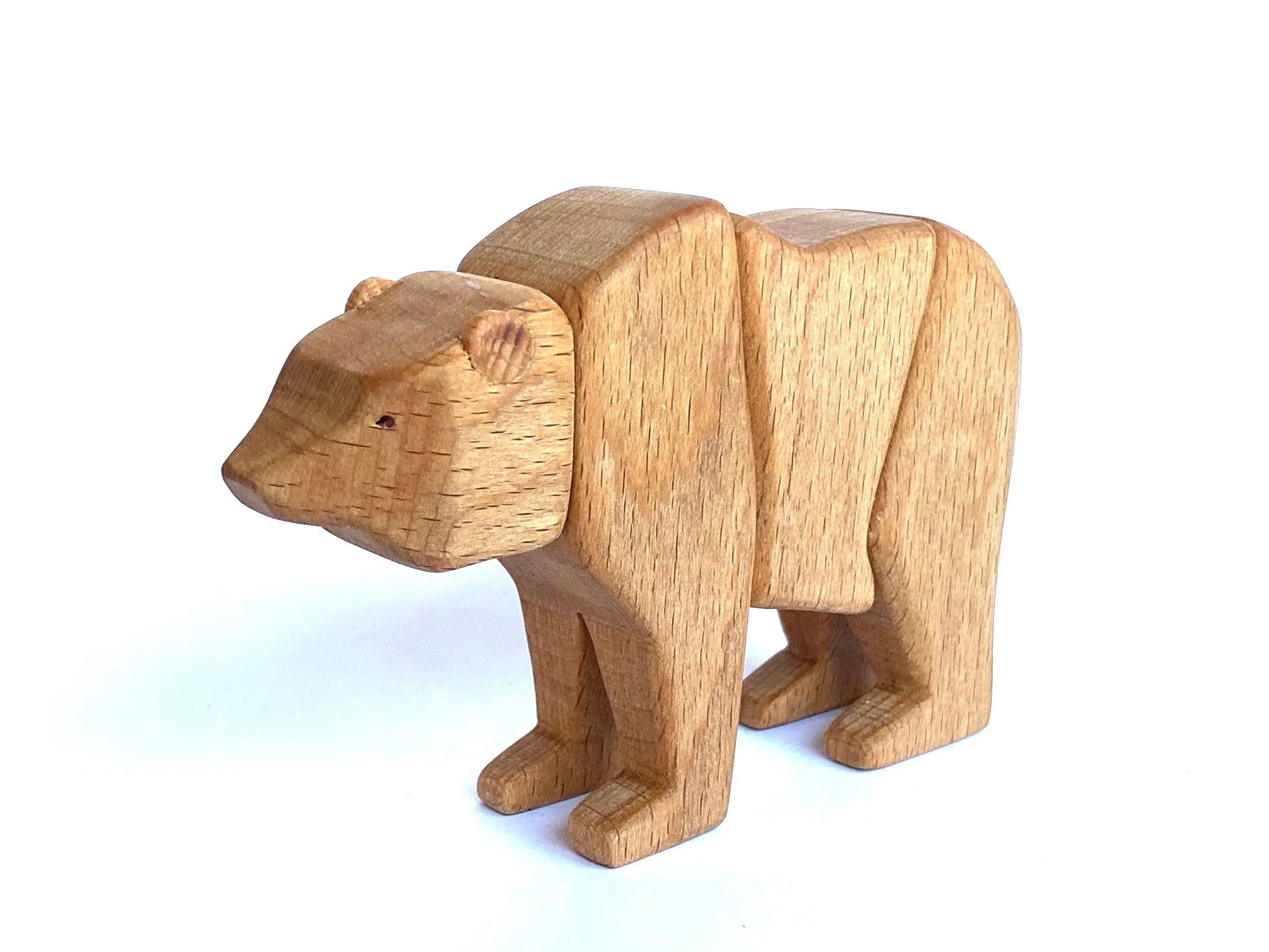 Handmade Wooden Bear Toy For Creative Play And Imagination - ToylandEU