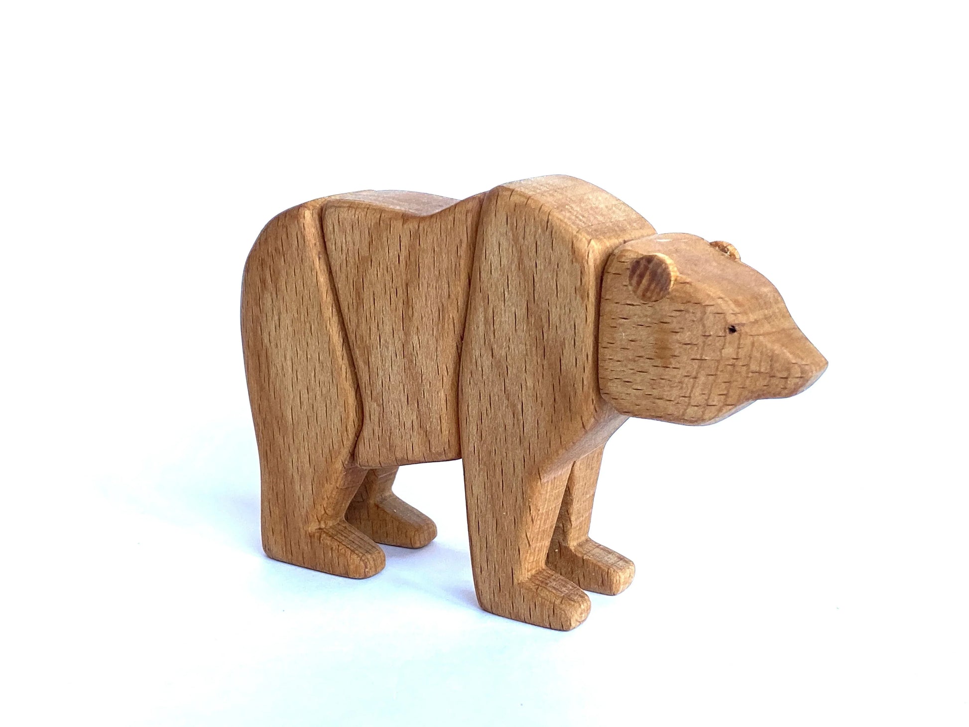 Handmade Wooden Bear Toy For Creative Play And Imagination - ToylandEU
