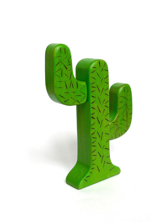 Handmade Wooden Cactus Toy for Imaginative Play and Motor Skills - ToylandEU