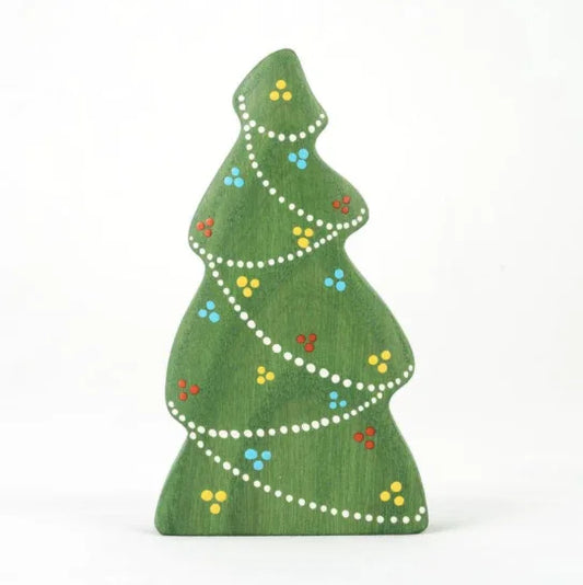 Handmade Wooden Christmas Tree With Garland Safe For Kids - ToylandEU