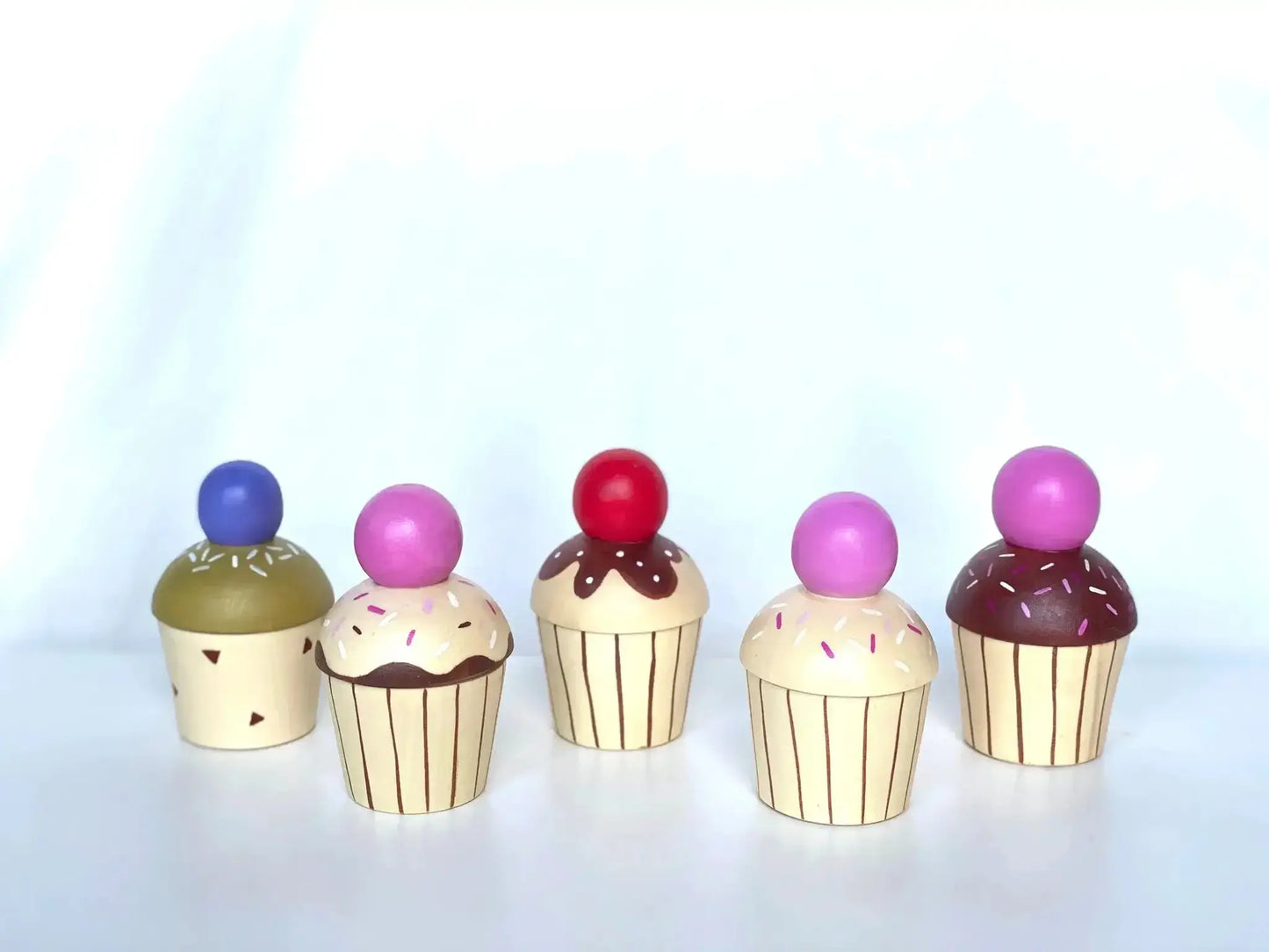 Handmade Wooden Cupcake Toy With Removable Top For Storing - ToylandEU