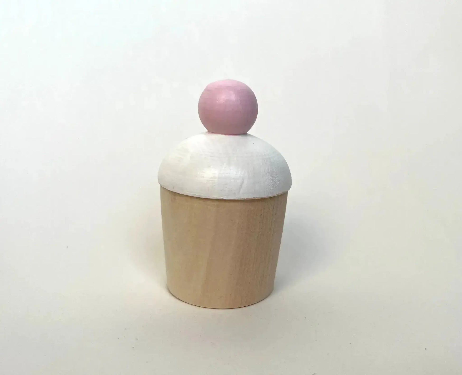 Handmade Wooden Cupcake Toy With Removable Top For Storing - ToylandEU