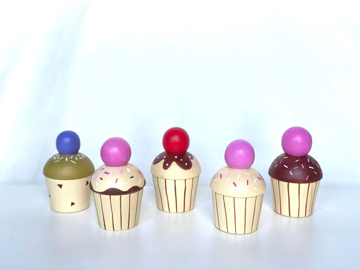 Handmade Wooden Cupcake Toy With Removable Top Storage - ToylandEU