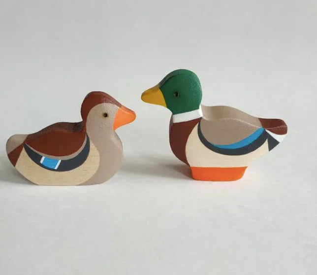 Handmade Wooden Duck Set Of Four For Imaginative Play - ToylandEU
