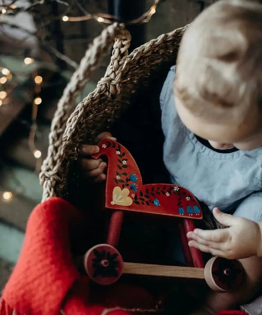 Handmade Wooden Horse On Wheels Toy For Imaginative Play - ToylandEU