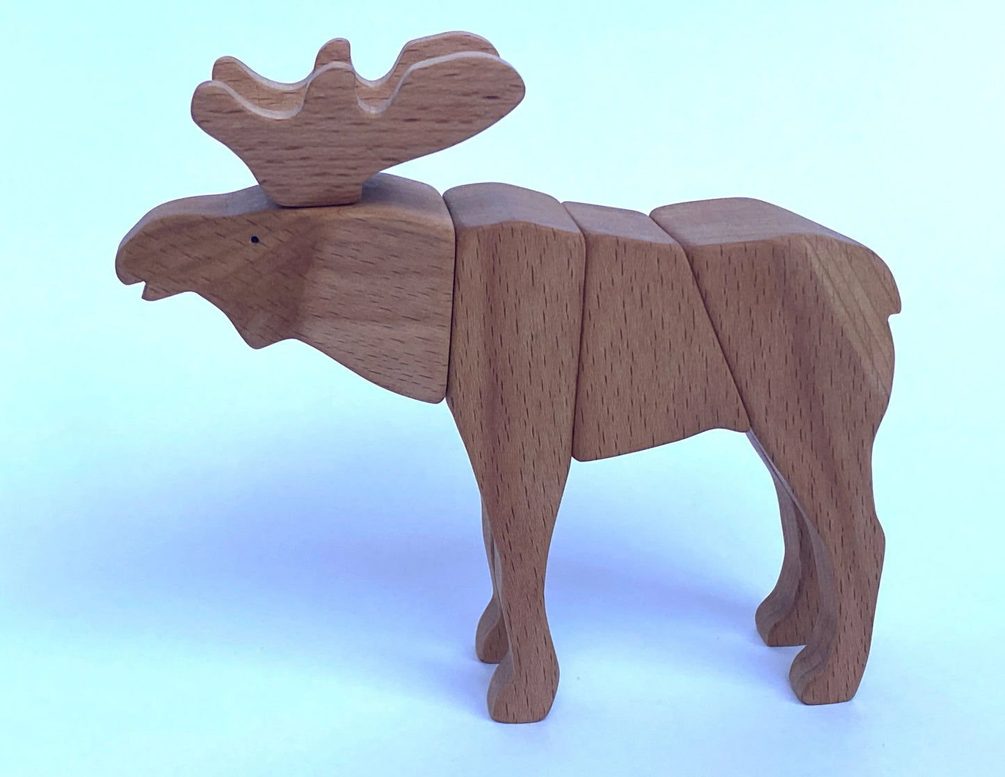 Handmade Wooden Moose Toy For Creative Imaginative Play - ToylandEU
