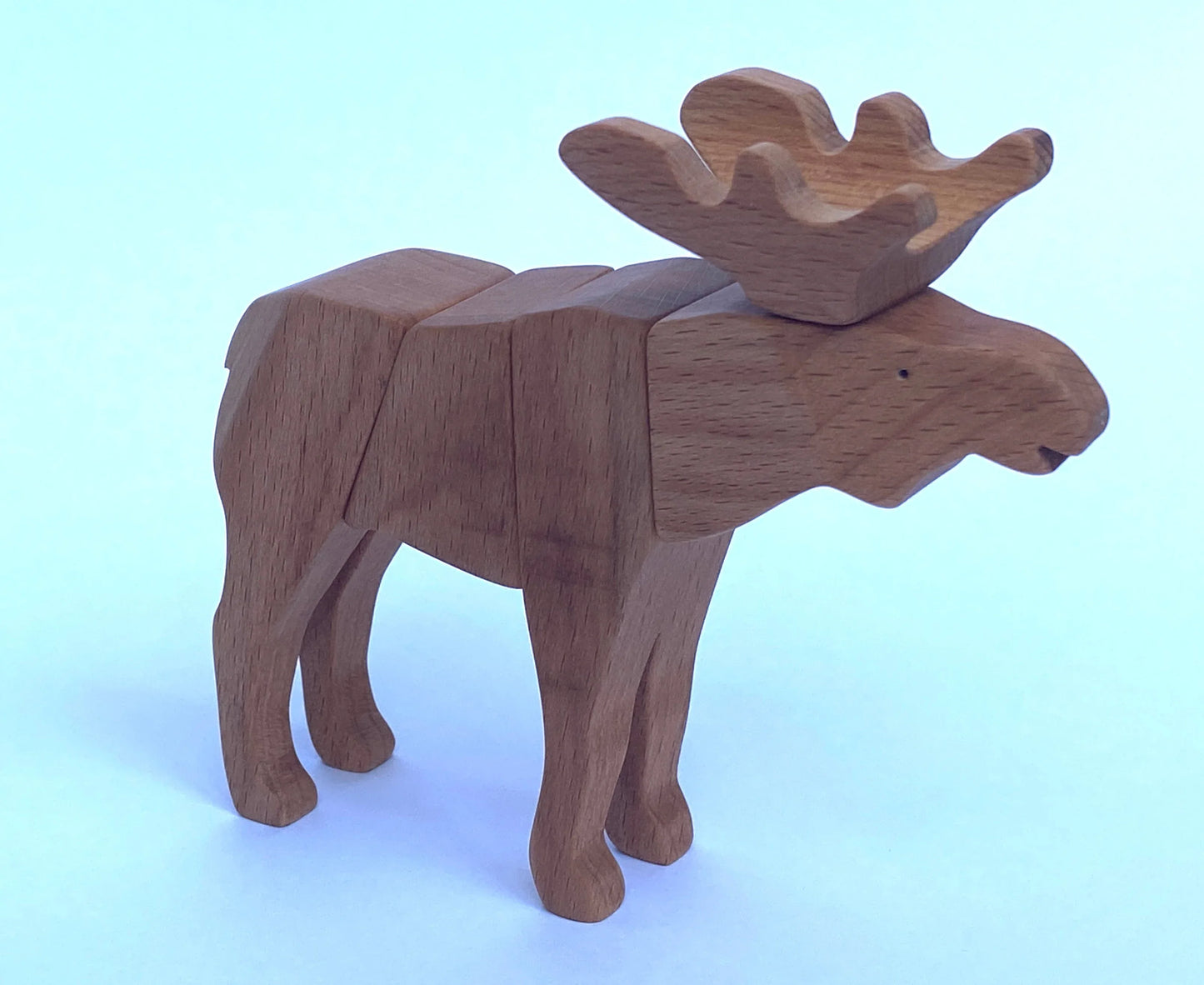 Handmade Wooden Moose Toy For Creative Imaginative Play - ToylandEU