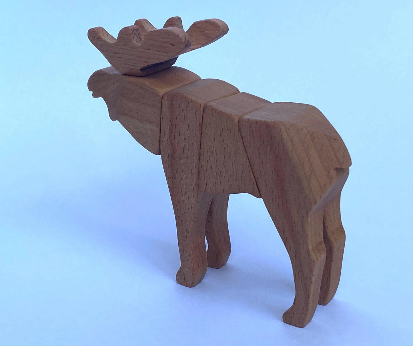 Handmade Wooden Moose Toy For Creative Imaginative Play - ToylandEU
