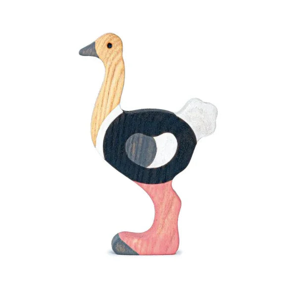 Handmade Wooden Ostrich Figurine For Imaginative Play - ToylandEU