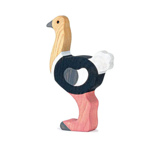 Handmade Wooden Ostrich Figurine For Imaginative Play - ToylandEU