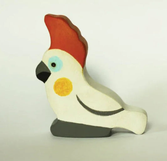 Handmade Wooden Parrot Figurine For Imaginative Play - ToylandEU