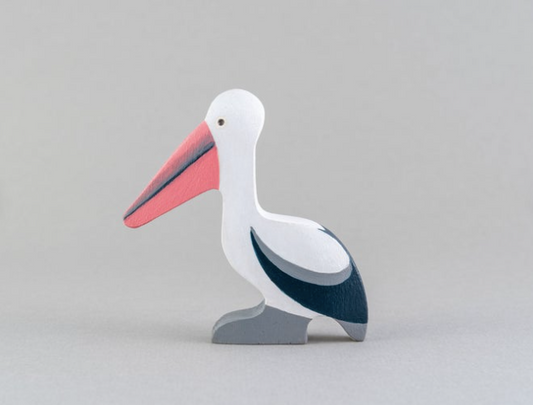 Handmade Wooden Pelican Figurine For Educational Play - ToylandEU