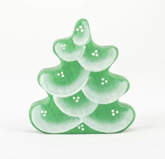 Handmade Wooden Christmas Tree With Snow Finish For Safe Play - ToylandEU