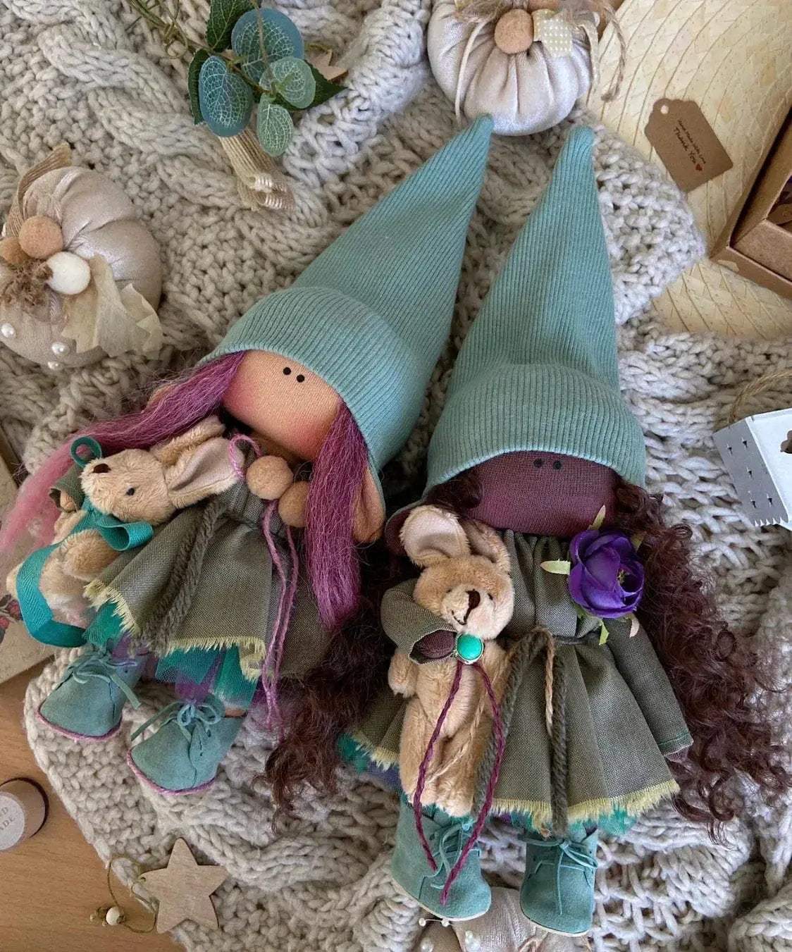 Handmade Woodland Fairy Doll Elvia With All Natural Materials - ToylandEU