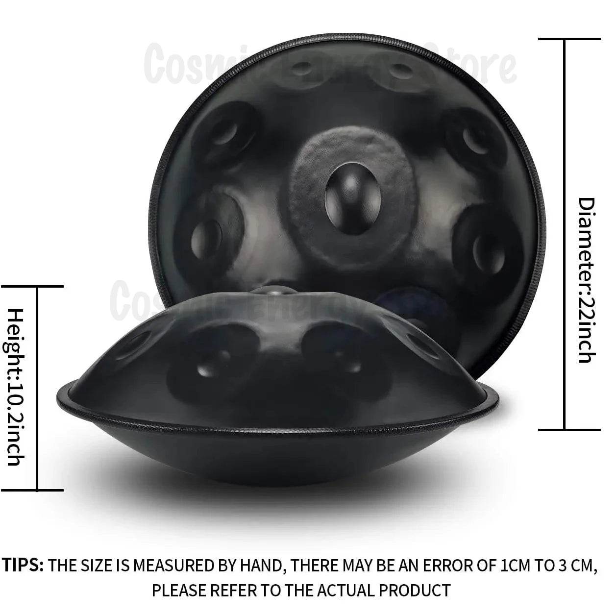 Handpan Drum 9 10 12 Notes D Minor 22 Inch Steel Tongue Drum Yoga Meditation Instrument Beginner Gift Music Drum Kurd - ToylandEU