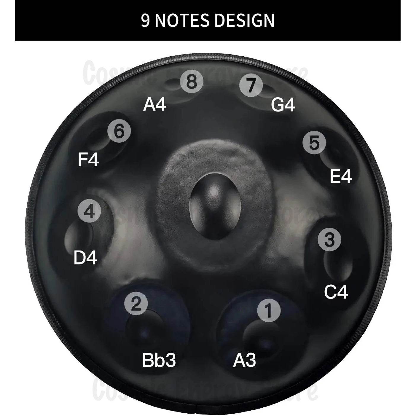 Handpan Drum 9 10 12 Notes D Minor 22 Inch Steel Tongue Drum Yoga Meditation Instrument Beginner Gift Music Drum Kurd - ToylandEU