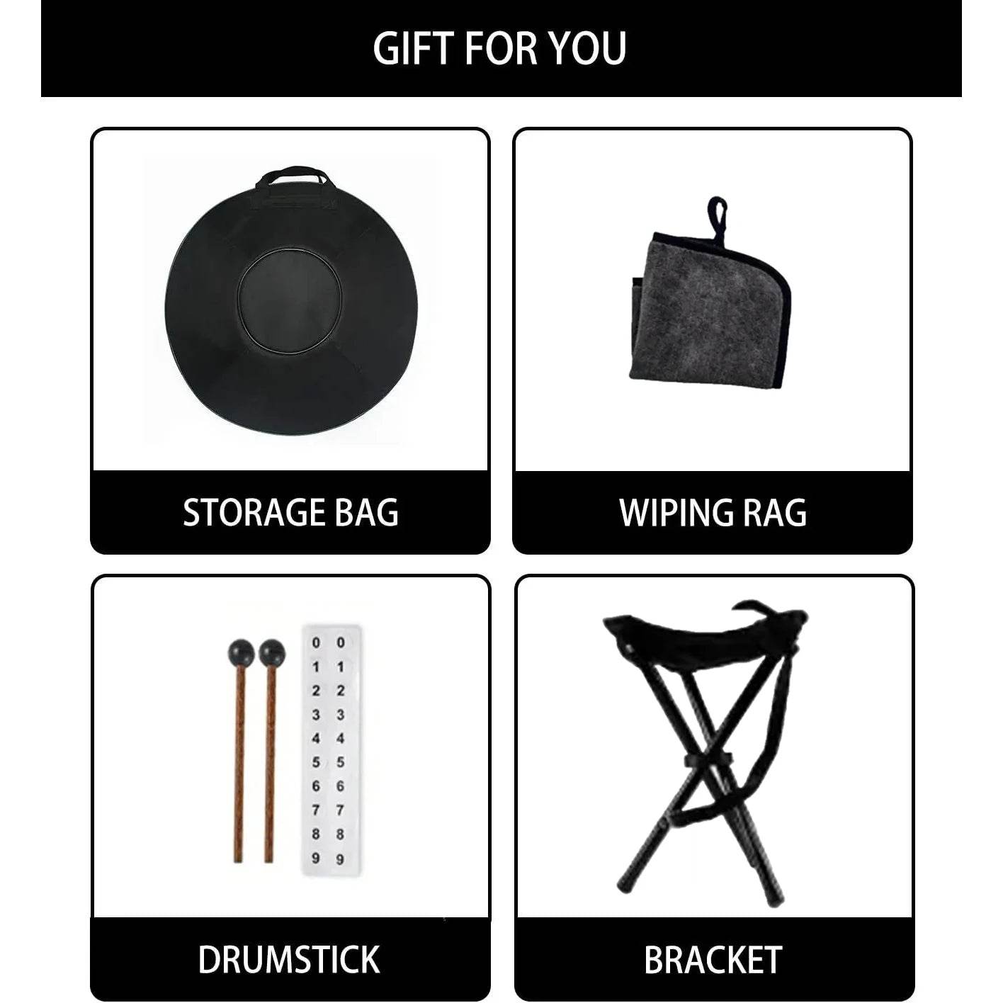 Handpan Drum 9 10 12 Notes D Minor 22 Inch Steel Tongue Drum Yoga Meditation Instrument Beginner Gift Music Drum Kurd - ToylandEU