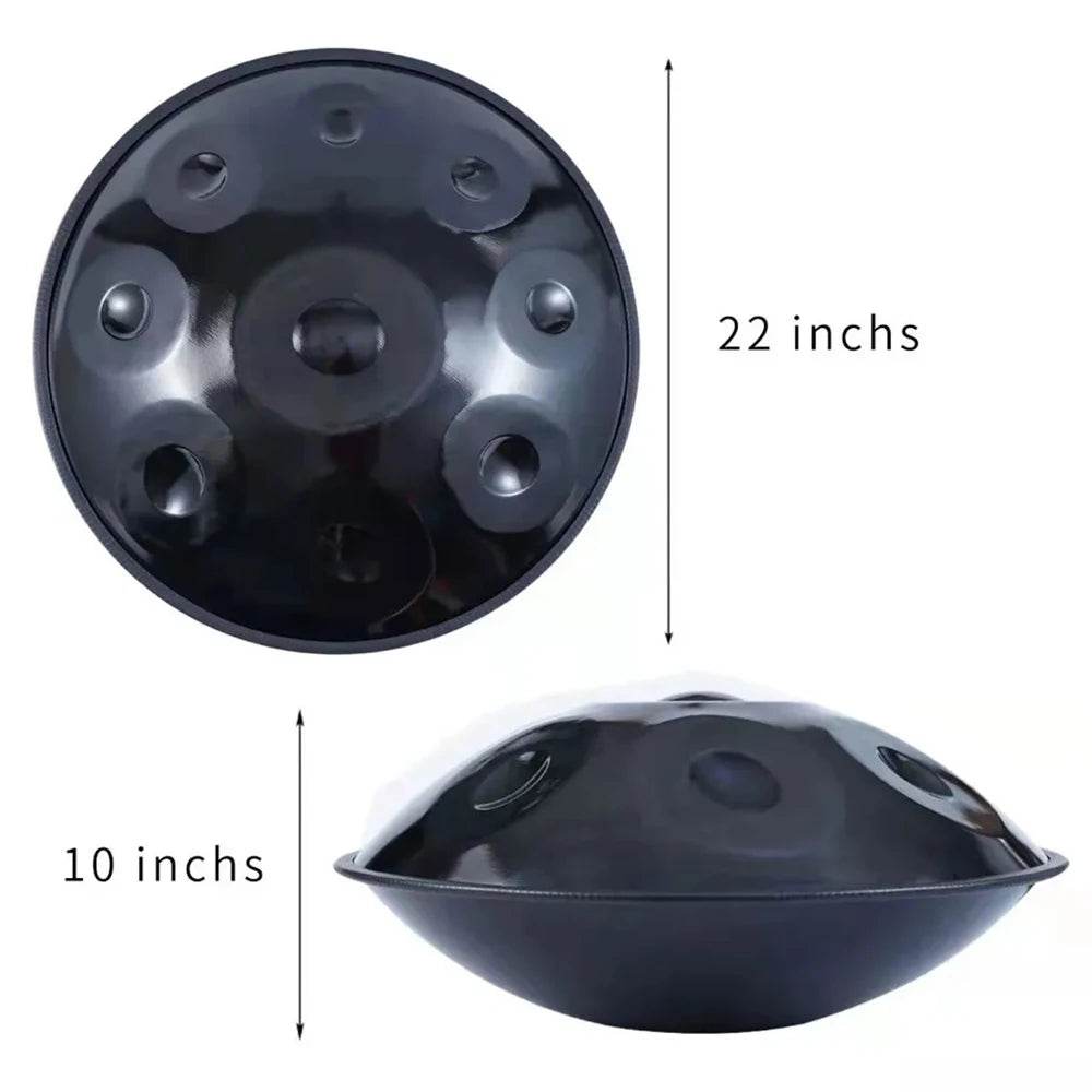 Handpan Drum 9 10 12 Notes D Minor 22 Inch Steel Tongue Drum Yoga Meditation Instrument Beginner Gift Music Drum Kurd - ToylandEU