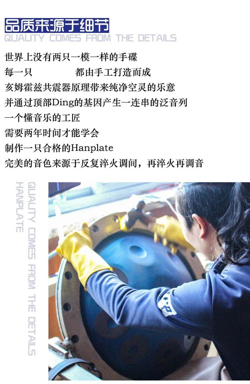 Handpan Drum 9 10 12 Notes D Minor 22 Inch Steel Tongue Drum Yoga Meditation Instrument Beginner Gift Music Drum Kurd - ToylandEU