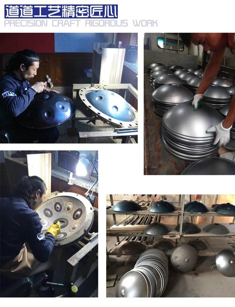 Handpan Drum 9 10 12 Notes D Minor 22 Inch Steel Tongue Drum Yoga Meditation Instrument Beginner Gift Music Drum Kurd - ToylandEU