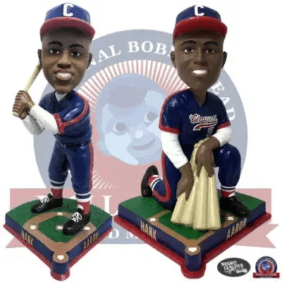 Hank Aaron Indianapolis Clowns Bobblehead Set With Crosshanded Grip - ToylandEU