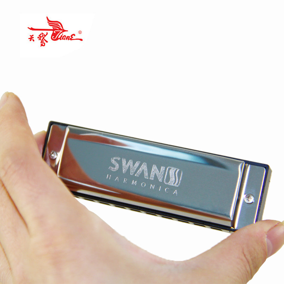 Swan Senior Bruce 10 Hole Diatonic Harmonica in C Key with Case - ToylandEU