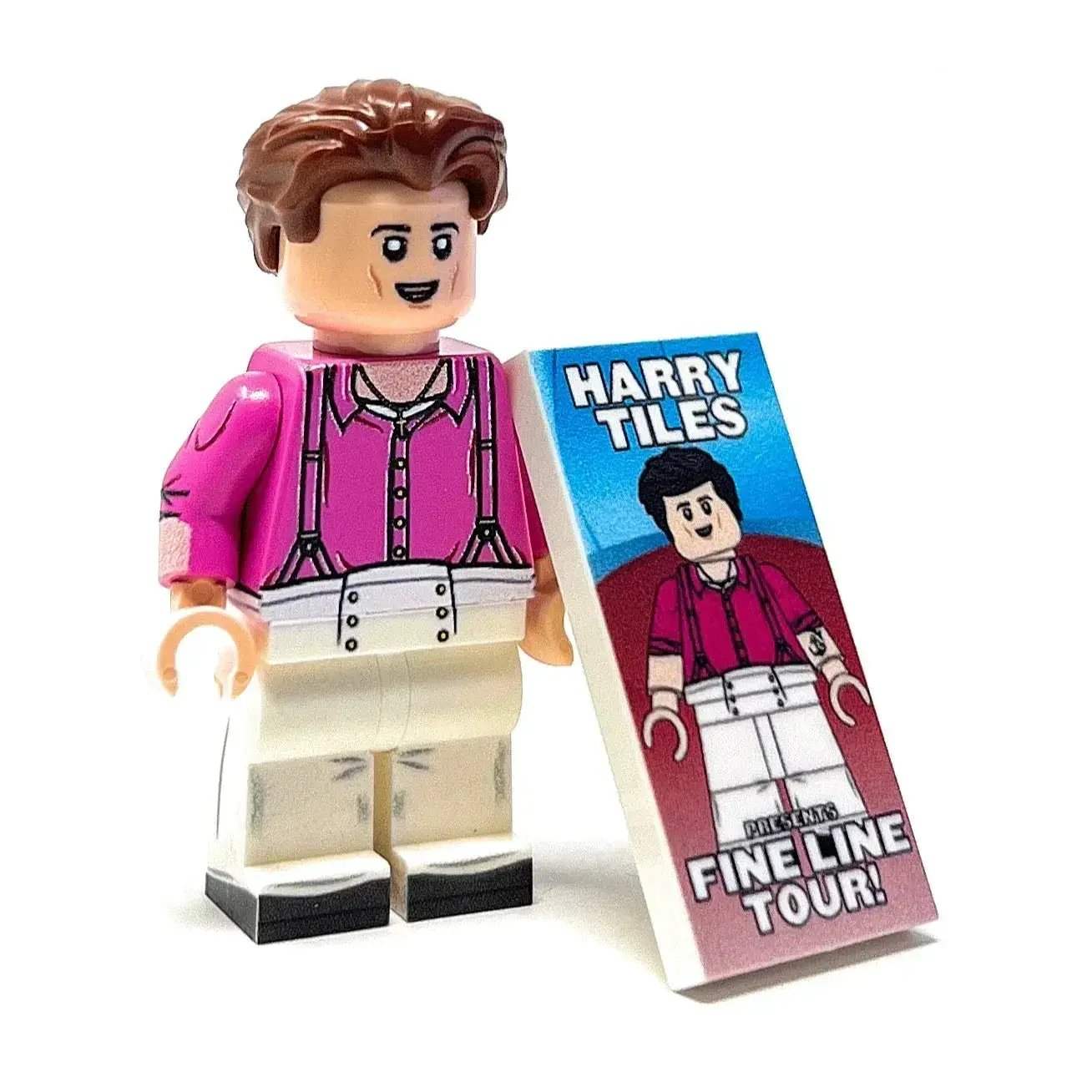 Custom Musician Lego Figure With Fine Line Tour Poster On Authentic Lego Parts - ToylandEU