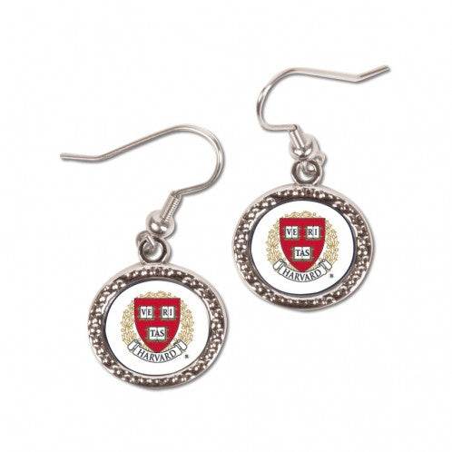 Harvard Crimson Earrings Round Style Officially Licensed - ToylandEU