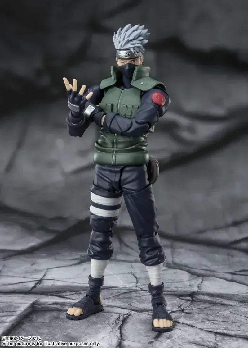 Hatake Kakashi Anime Figure, Naruto Shippuden Action Figurines SHFiguart The Hero of Sharingan 16 CM - ToylandEU
