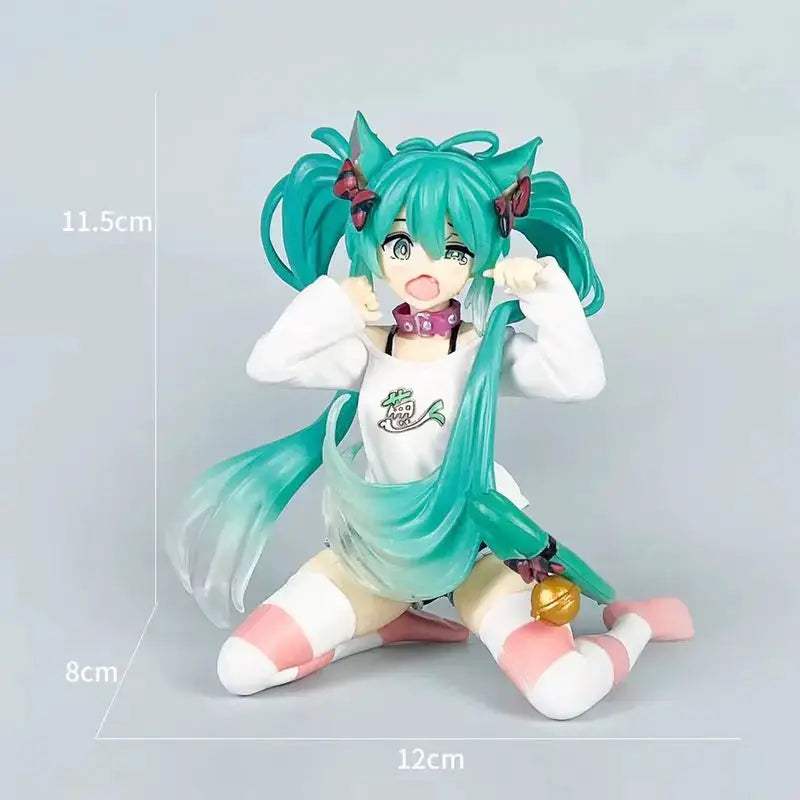 Hatsune Miku Anime Figure Cat Ear Doll For Car Decor - ToylandEU