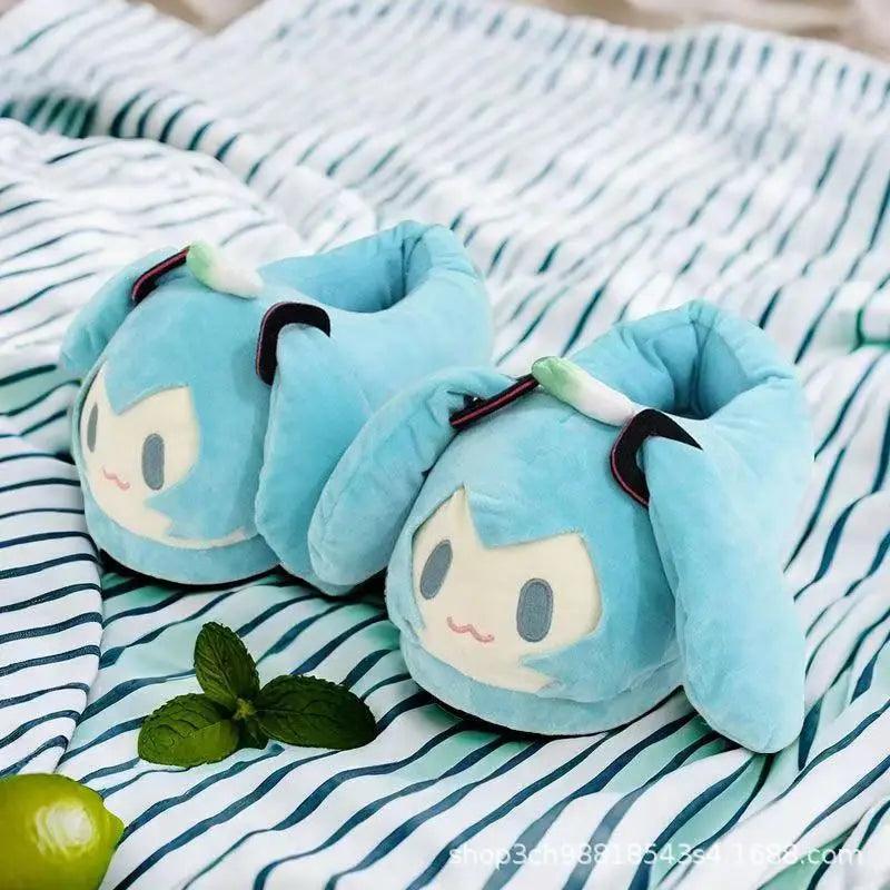 Hatsune Miku Cosplay Slippers | Winter Warm | Toylandeu™
