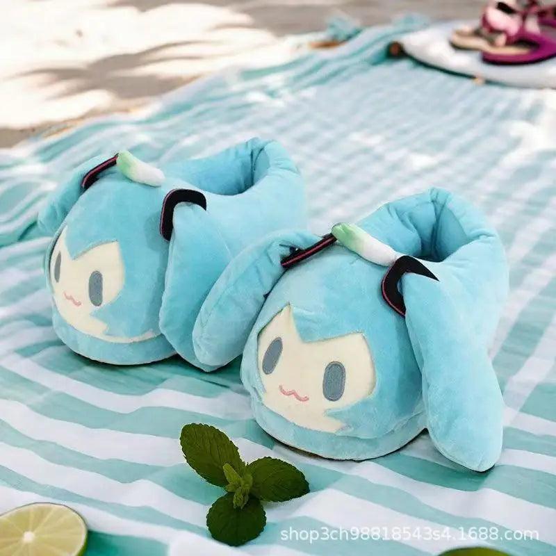 Hatsune Miku Cosplay Slippers | Winter Warm | Toylandeu™