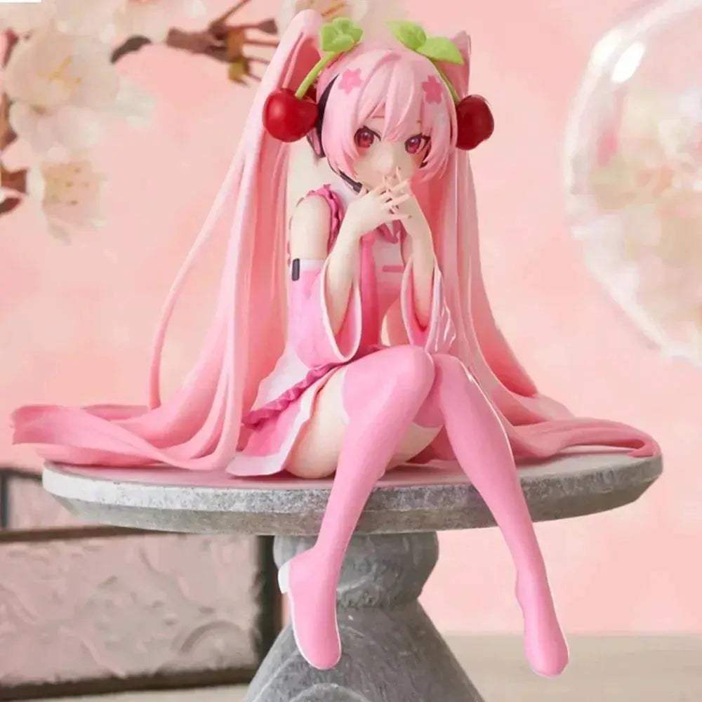 Hatsune Miku PVC Figure Pink Dress Collectible Toy - ToylandEU
