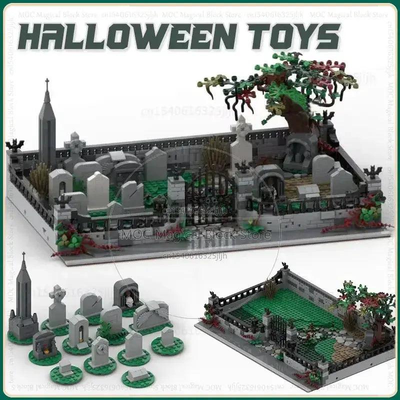  Haunted Halloween Cemetery Building Blocks Tombstones 3D -  ToylandEU™
