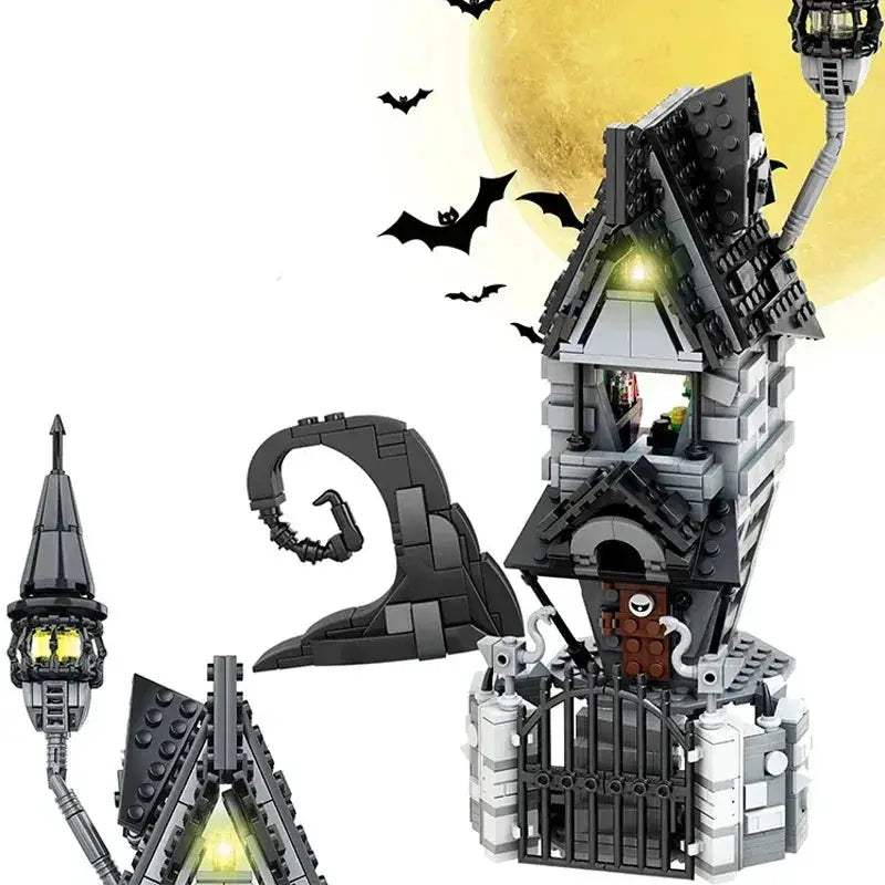 Haunted House Building Blocks Set With Lights For Desktop Decor - ToylandEU