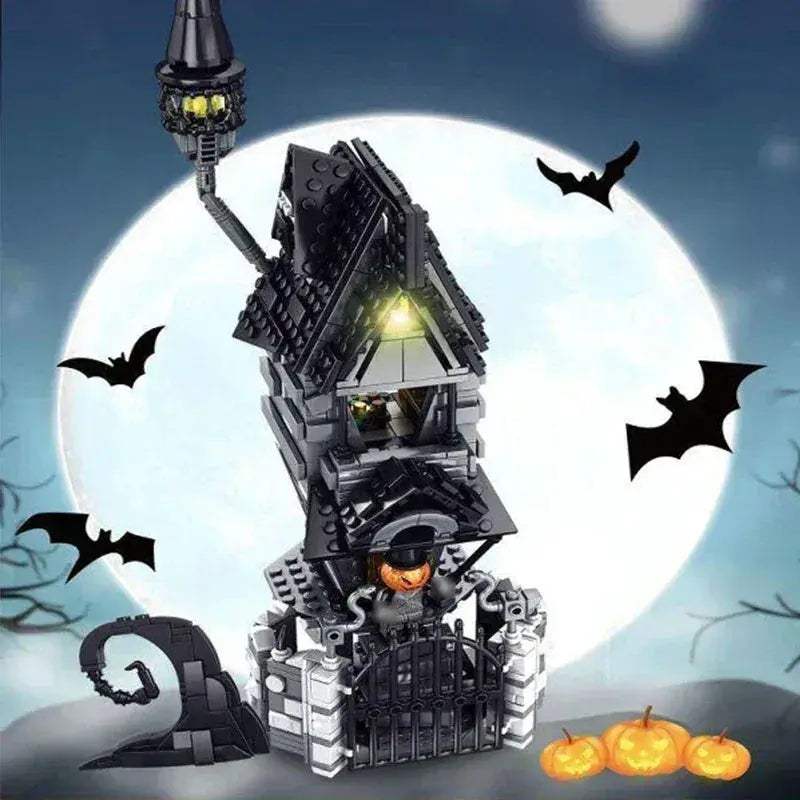 Haunted House Building Blocks Set With Lights For Desktop Decor - ToylandEU