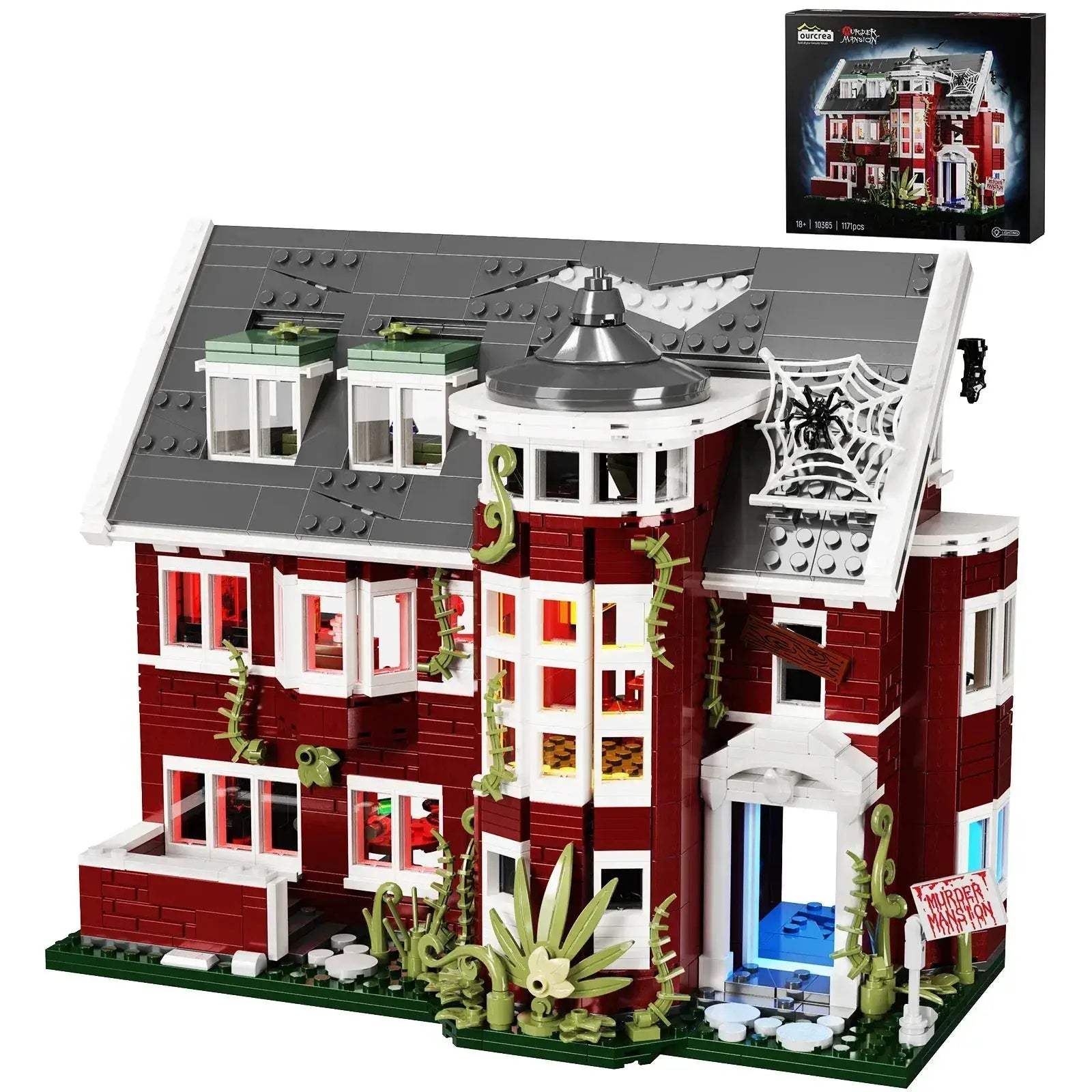 Haunted House Building Blocks With LED Light Set Halloween - ToylandEU