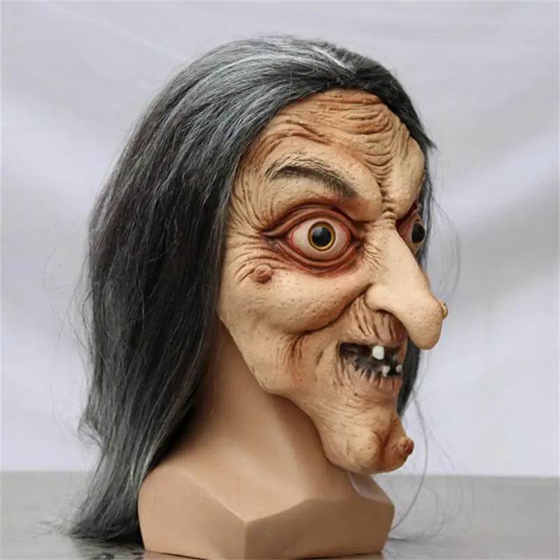 Haunting Halloween Witch Head Cover Latex Mask for Adults - ToylandEU