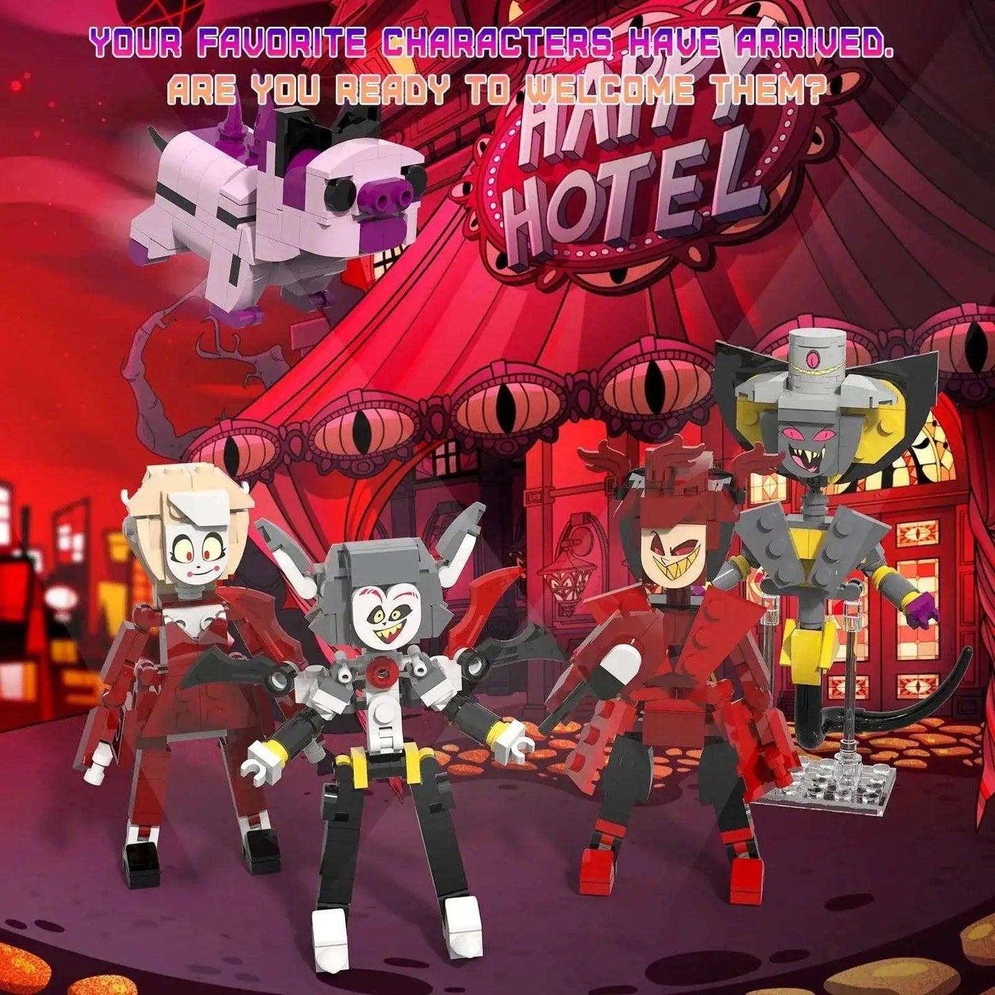  Hazbin 5 in 1 Building Set, 5 Figures Model Toy 499PCS -  ToylandEU™